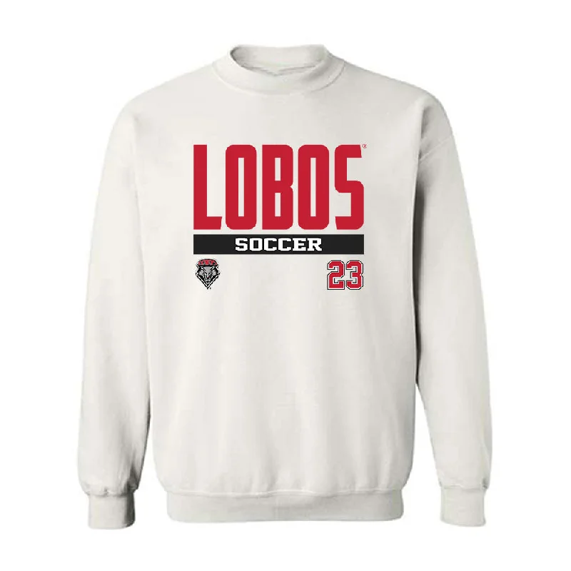 New Mexico - NCAA Women's Soccer : Presley Devey - Classic Fashion Shersey Crewneck Sweatshirt Hoodie with Batwing Sleeves Loose Dramatic