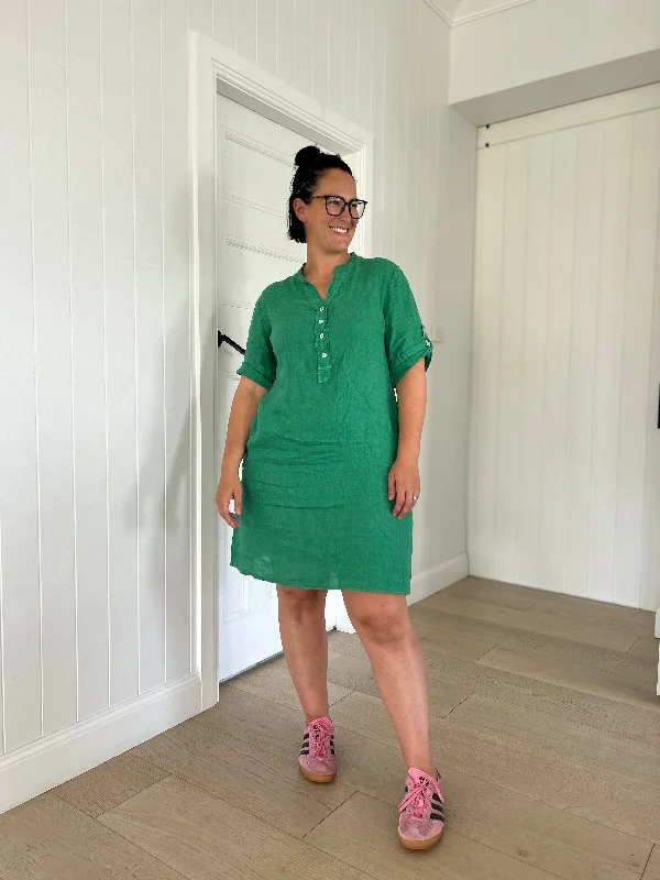 The Audrey Linen Dress - Tunics Long Elegant