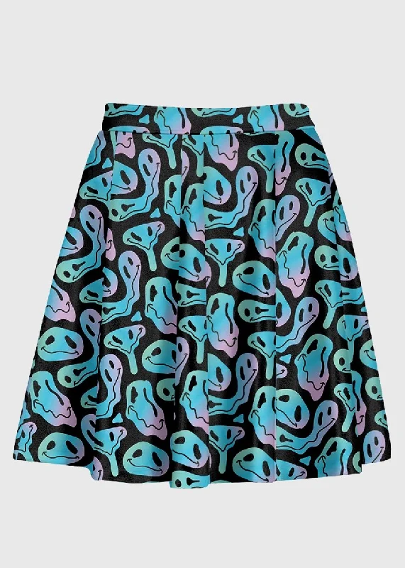 Plus Size Tirppy Smiley Face Skirt spandex blend skirt