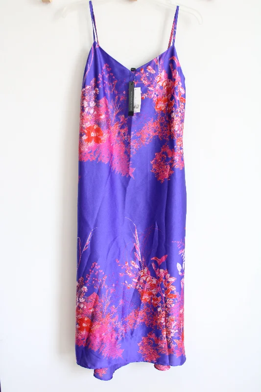 NEW Banana Republic Purple Satin Patterned Slip Dress | 2 Tunics Denim casual