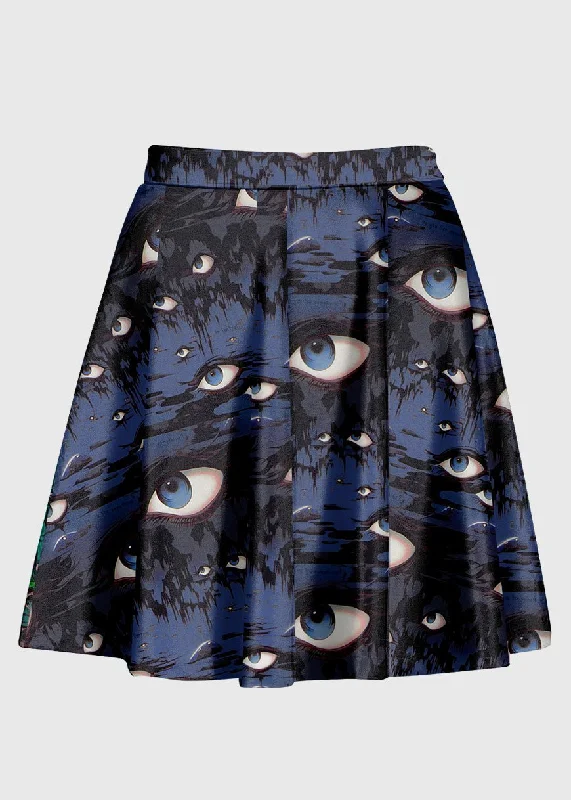 Plus Size Weirdcore Surreal Blue Grunge Alt Skirt leather skirt sleek
