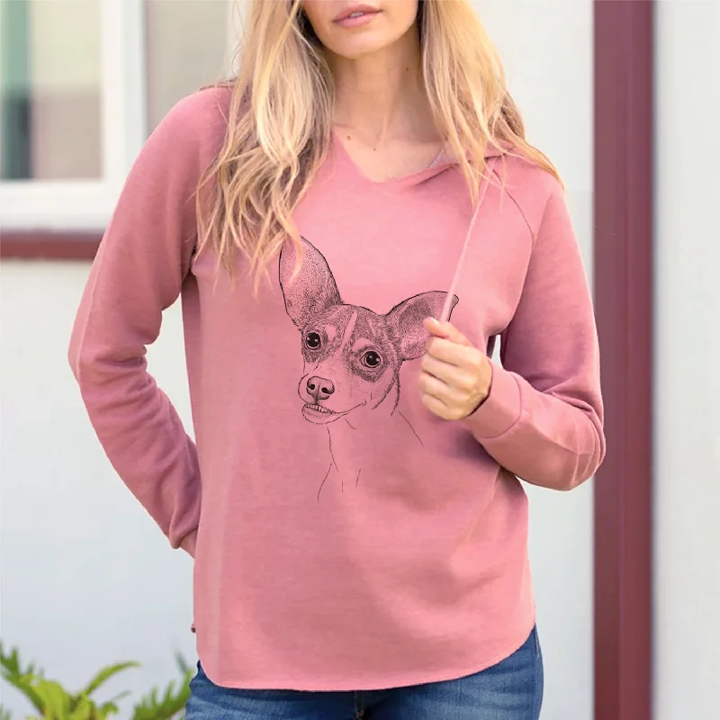 Bare Kailani the Chihuahua Mix - Cali Wave Hooded Sweatshirt Hoodie with Puffed Sleeves Voluminous Trendy