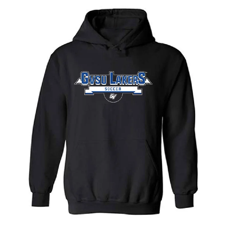 Grand Valley - NCAA Women's Soccer : Alli French - Classic Fashion Shersey Hooded Sweatshirt Hoodie with Belted Waist Structured Tailored