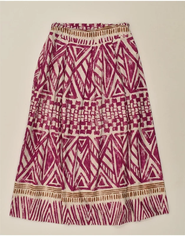 VINTAGE Womens Abstract Pattern Gypsy Skirt W28 Medium  Pink Cotton tulle skirt dreamy