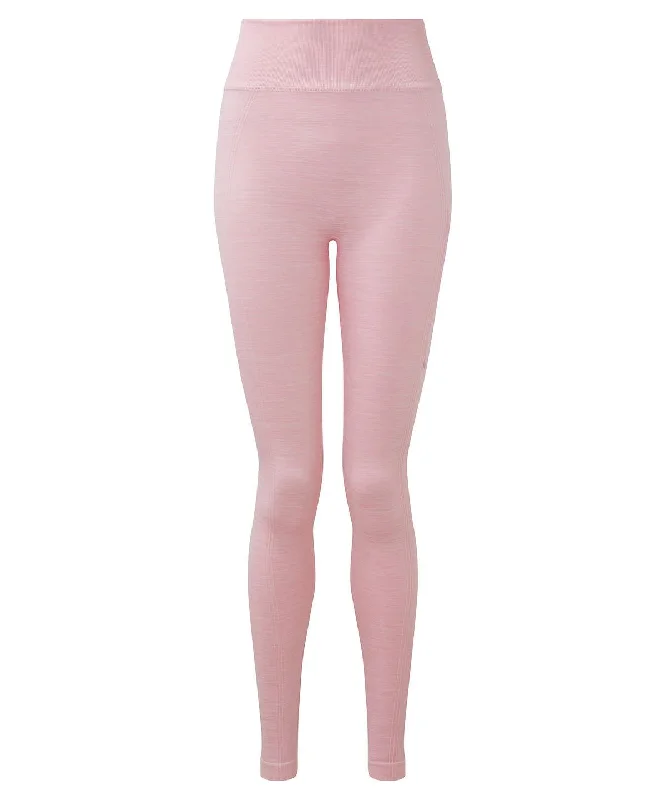 Light Pink Melange - Women's TriDri® recycled seamless 3D fit multi-sport flex leggings Trendy Mesh Leggings