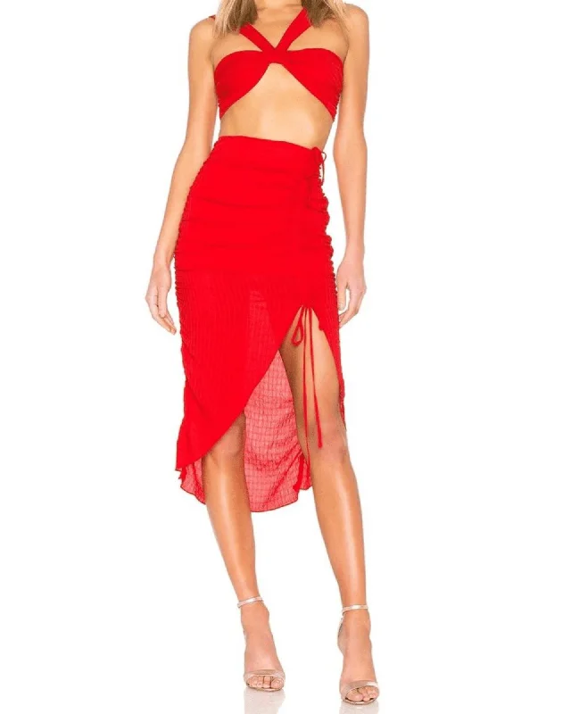 Lovers + Friends Red Skirt seamless skirt comfort