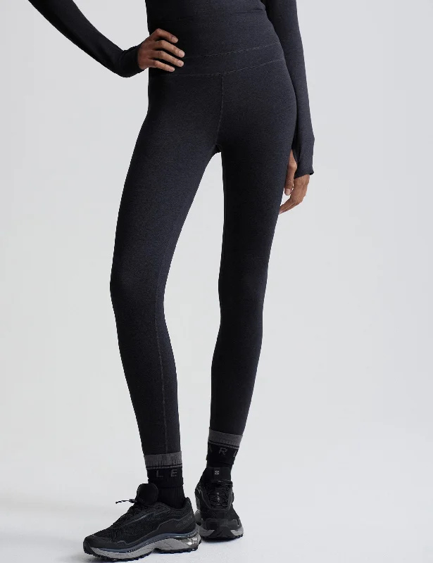 Always Warm Base Layer Legging 27.5" - Black Marl Trendy Black Mesh Leggings