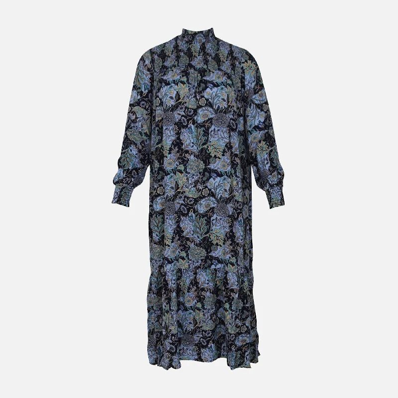 N LADIES LEAF WOVEN DRESS Maxi Flowy Bohemian
