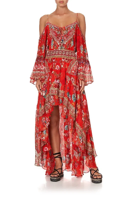 SKIRT WITH DOUBLE LAYER HEM CAMEOS CAN CAN modal blend skirt