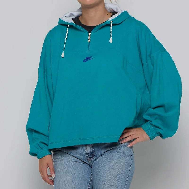 Nike Hoodie - UK 12 Hoodie with Snap Buttons Easy Quick