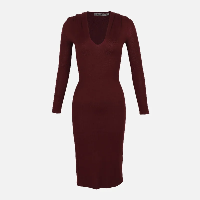 LADIES KNIT DRESS V NECK Tunics Silk luxurious