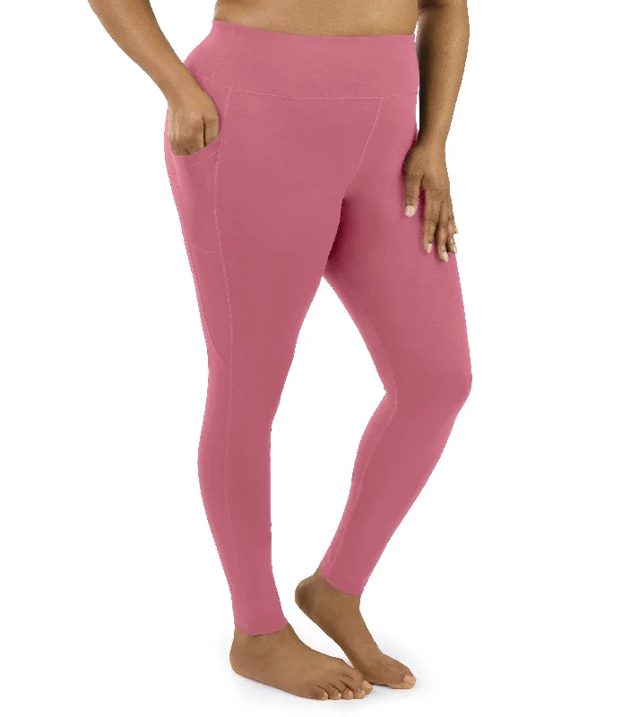 JunoStretch Side Pocket Legging Warm Mauve - FINAL SALE Comfortable Running Leggings