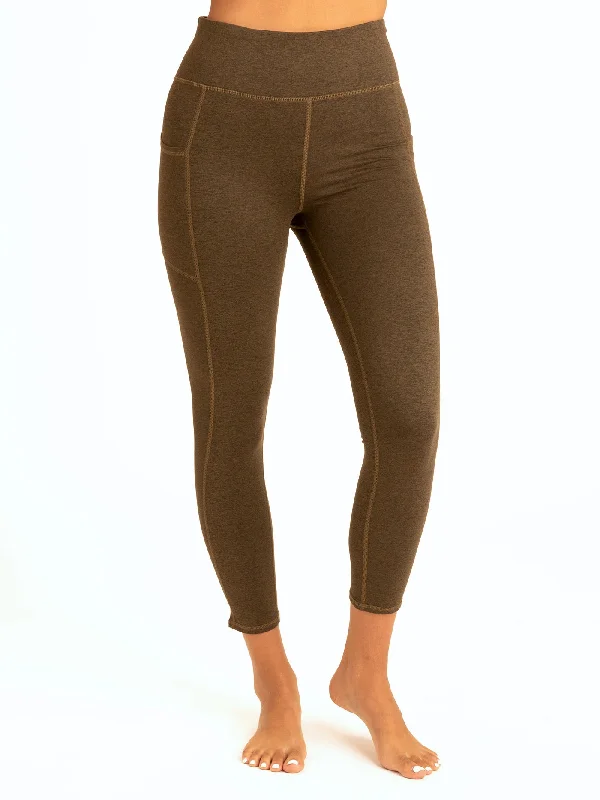 Monica Pocket High Rise 7/8 Legging 24" Fashionable Moisture-Wicking Leggings
