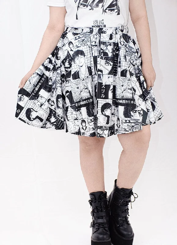 Plus Size Manga Skirt floral skirt print