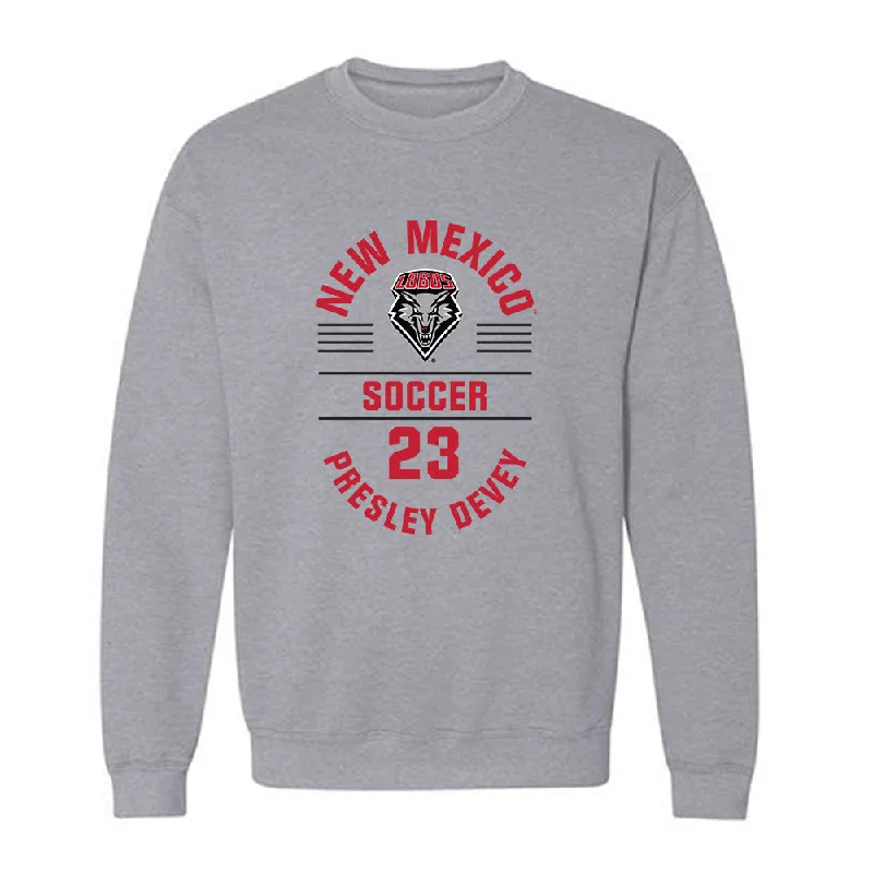 New Mexico - NCAA Women's Soccer : Presley Devey - Classic Fashion Shersey Crewneck Sweatshirt Hoodie with Mesh Breathable Sporty