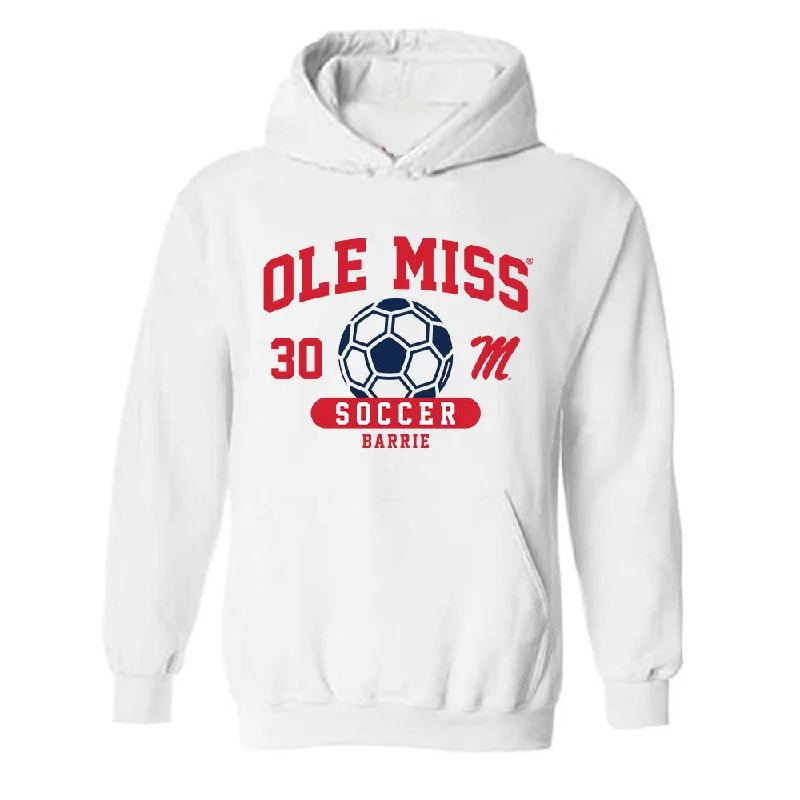 Ole Miss - NCAA Women's Soccer : Sofia Barrie - Classic Fashion Shersey Hooded Sweatshirt Hoodie with Side Slits Relaxed Casual