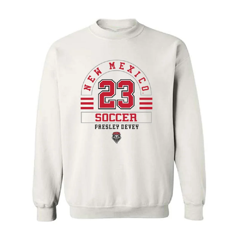 New Mexico - NCAA Women's Soccer : Presley Devey - Classic Fashion Shersey Crewneck Sweatshirt Hoodie with Thumb Holes Functional Cozy