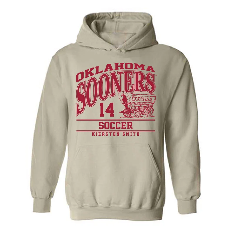 Oklahoma - NCAA Women's Soccer : Kiersten Smith - Classic Fashion Shersey Hooded Sweatshirt Hoodie with Front Slit Layering Stylish