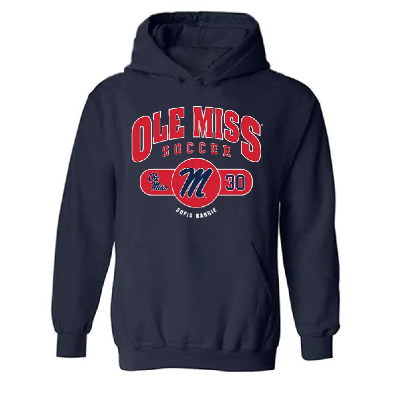 Ole Miss - NCAA Women's Soccer : Sofia Barrie - Classic Fashion Shersey Hooded Sweatshirt Hoodie with Half-Zip Sporty Casual