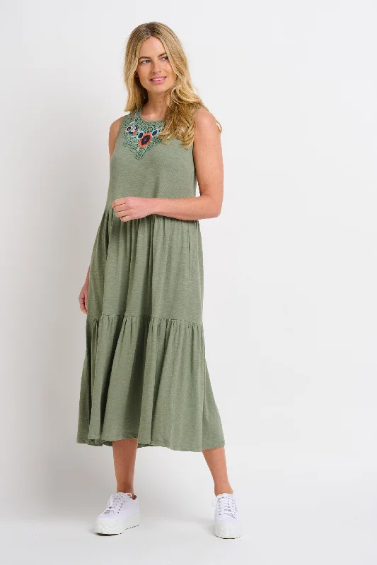 Clem Midi Jersey Dress Tunics Satin smooth