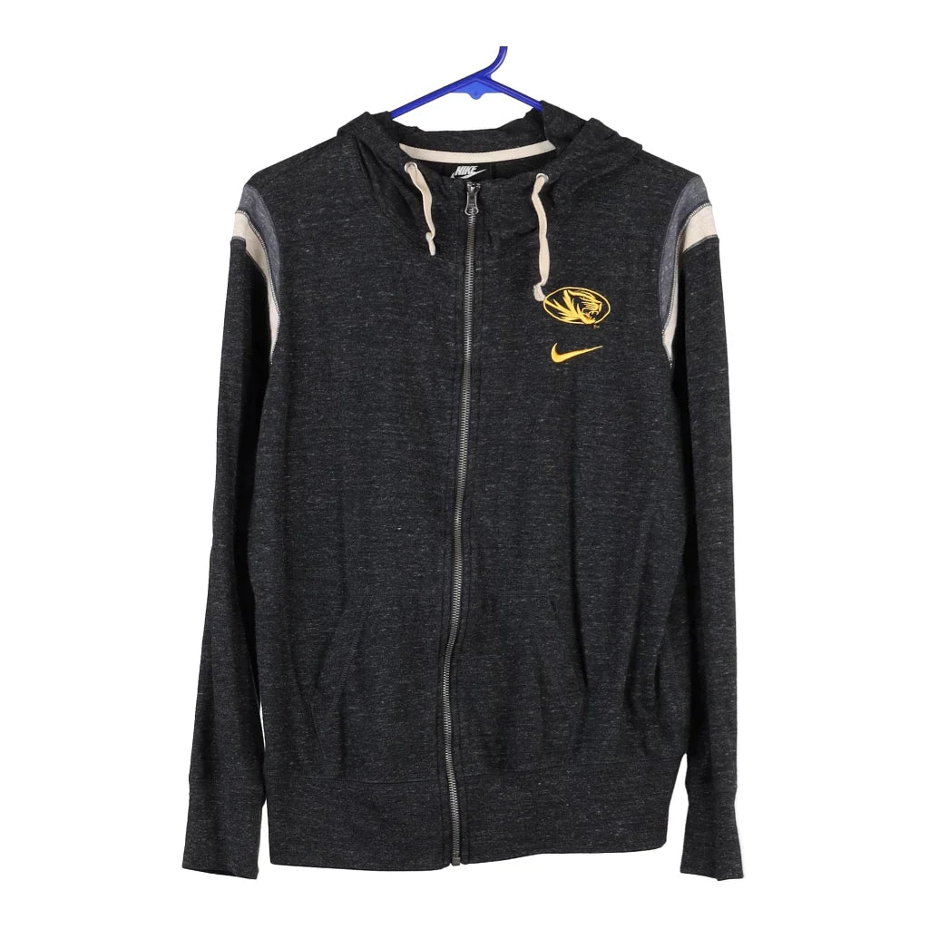 Missouri Tigers Nike College Hoodie - Large Grey Cotton Blend Hoodie with Tie-Dye Psychedelic Retro