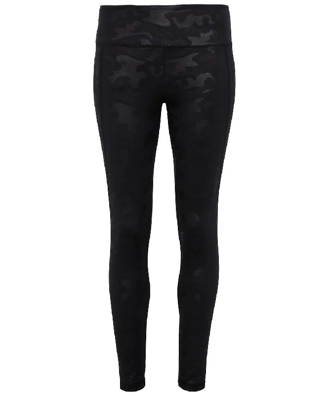 Black Camo - Women's TriDri® performance camo leggings full-length Elegant Velvet Leggings