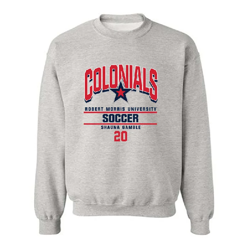 Robert Morris - NCAA Women's Soccer : Shauna Gamble - Classic Fashion Shersey Crewneck Sweatshirt Hoodie with Monochrome Minimalist Simple