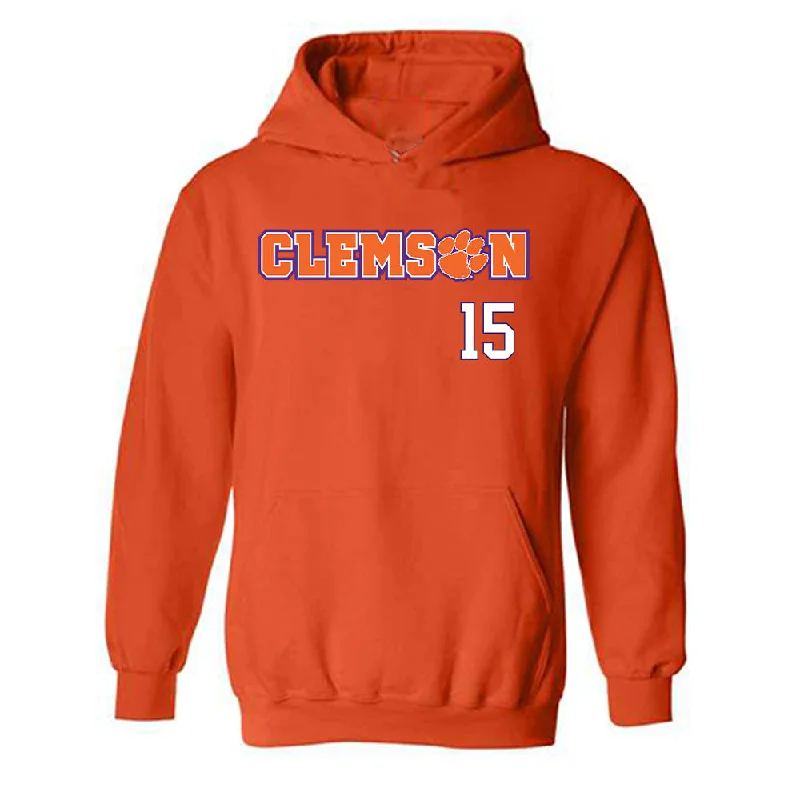 Clemson - NCAA Women's Soccer : Ella Johnson - Classic Shersey Hooded Sweatshirt Hoodie with Ribbed Cuffs Snug Fit Comfort