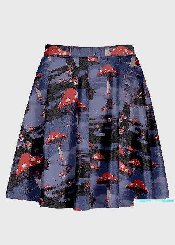 Plus Size Weirdcore Mushroom City High Waist Skirt maxi skirt elegant