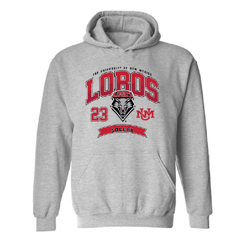 New Mexico - NCAA Women's Soccer : Presley Devey - Classic Fashion Shersey Hooded Sweatshirt Hoodie with Ribbed Hem Stretchable Secure