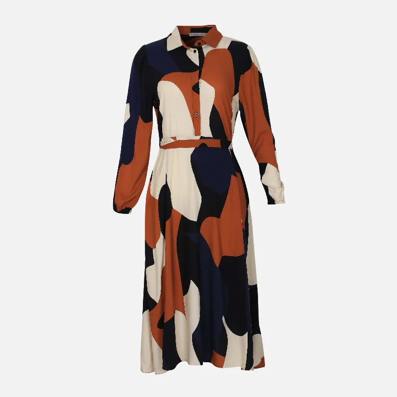 WOMEN WOVEN LONG DRESS Tunics Sophisticated sleek