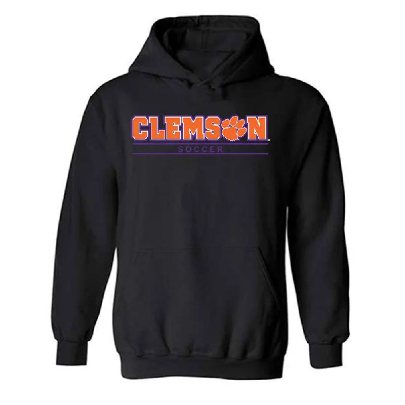 Clemson - NCAA Women's Soccer : Ella Johnson - Classic Shersey Hooded Sweatshirt Zip Hoodie Drawstring Kangaroo Pocket