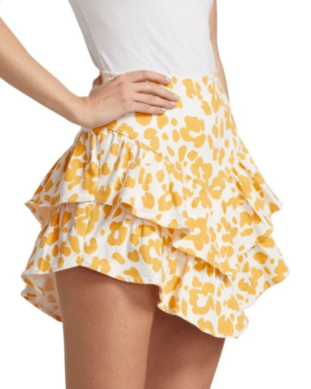 The Ruffle Mini Skirt velvet skirt luxurious