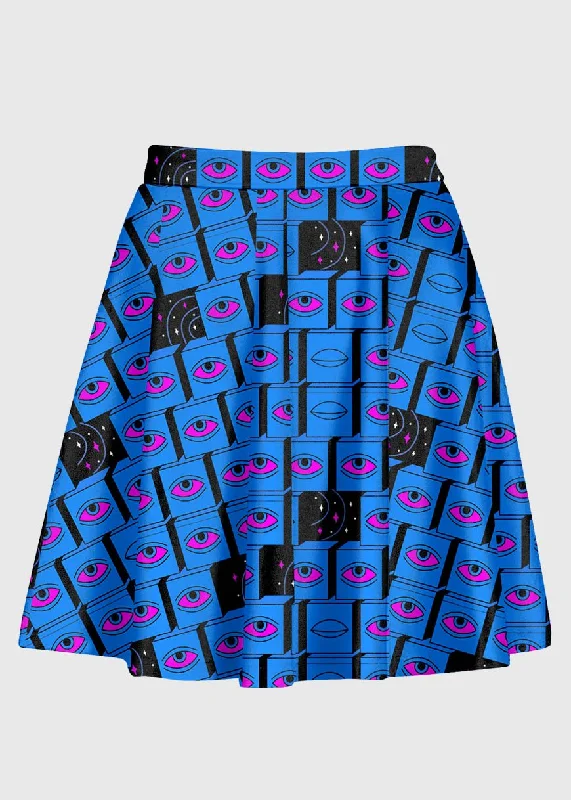 Plus Size Universe Eyes Weirdcore Cartoon Skirt low waist skirt