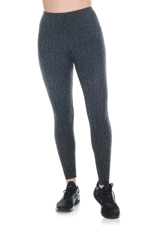 Ultra High Waist Warmhand Printed Jacquard Legging Cozy Full-Length Workout Leggings