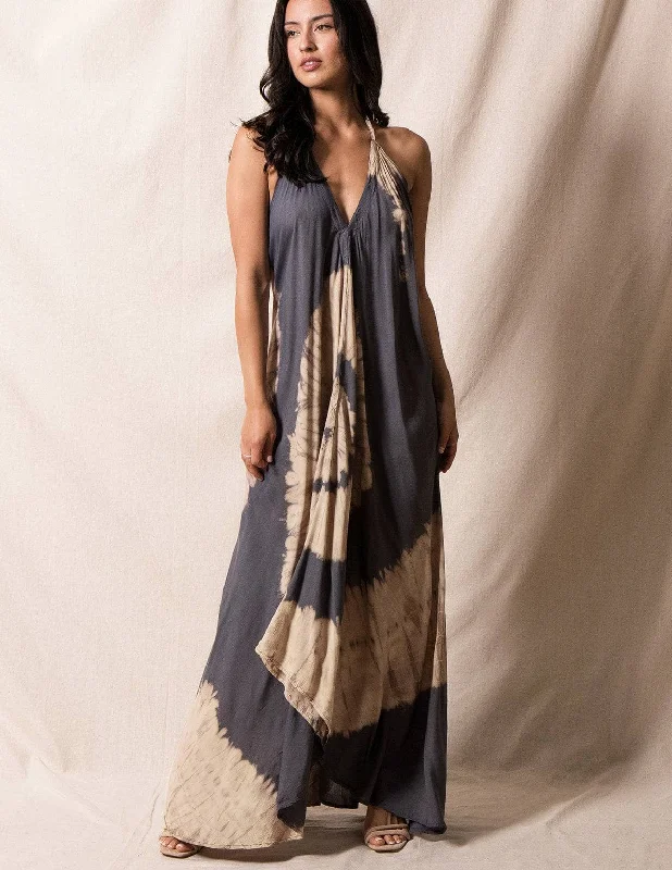 Nautilus Halter Dress - Grey Tunics Office stylish