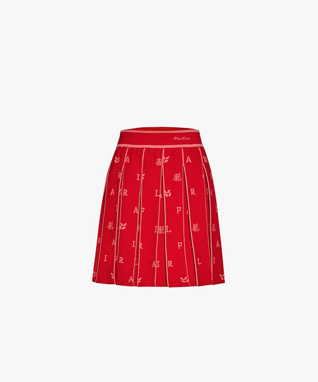 [Final Sale] FAIRLIAR Pleated Jacquard Knit Skirt cashmere skirt soft