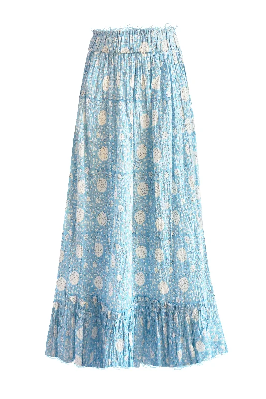 Mysore Skirt (Blue) leather skirt bold