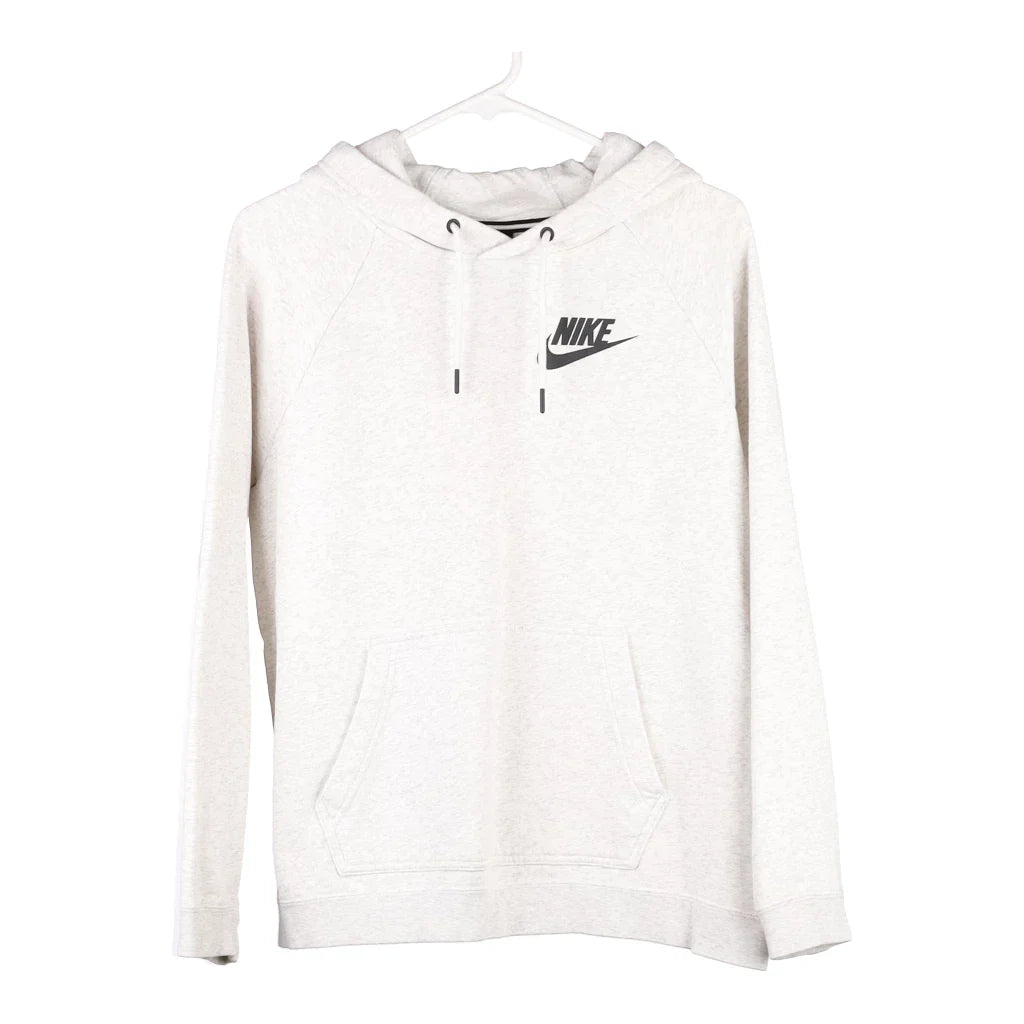 Nike Hoodie - Large Grey Cotton Blend Hoodie Sweatshirt Pullover