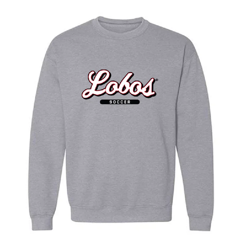 New Mexico - NCAA Women's Soccer : Presley Devey - Classic Fashion Shersey Crewneck Sweatshirt Hoodie with Frayed Bohemian Relaxed