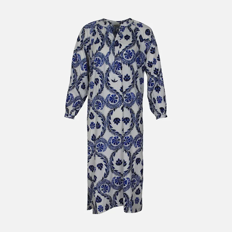 LADIES PRINTED VISCOSE LONG DRESS Pencil Office Professional