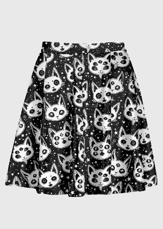 Plus Size Trippy Cartoon Cat Skirt slim fit skirt