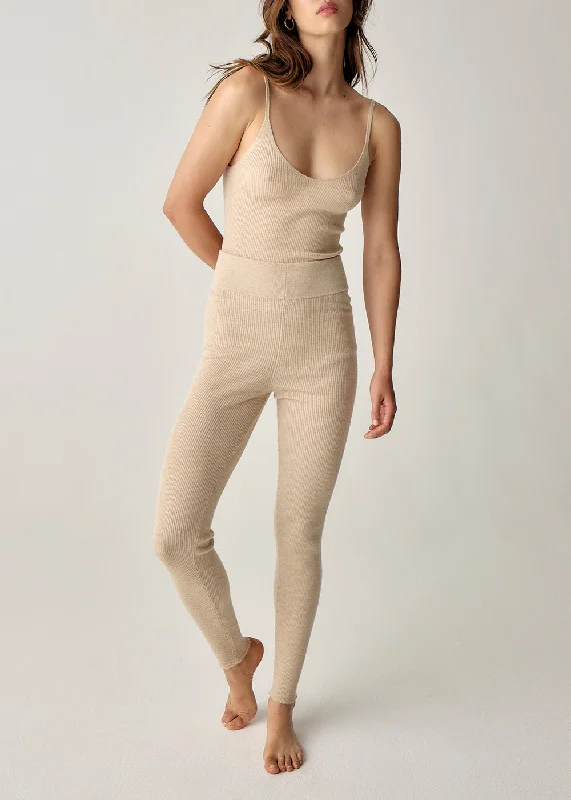 Cruz Cashmere Leggings Elegant Stretchy Faux Leather Leggings