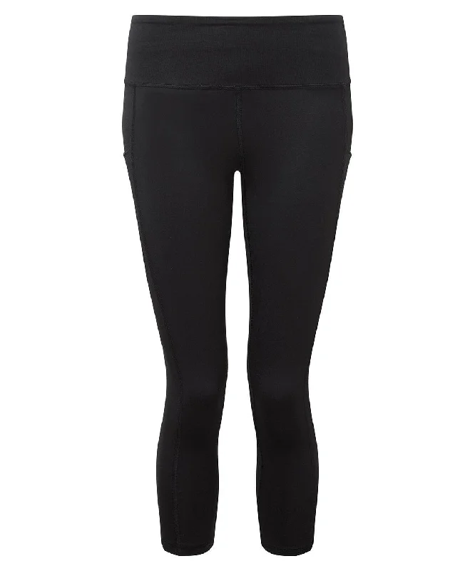 Black - Women's TriDri® recycled performance leggings 3/4 length Stylish Printed Stretch Leggings