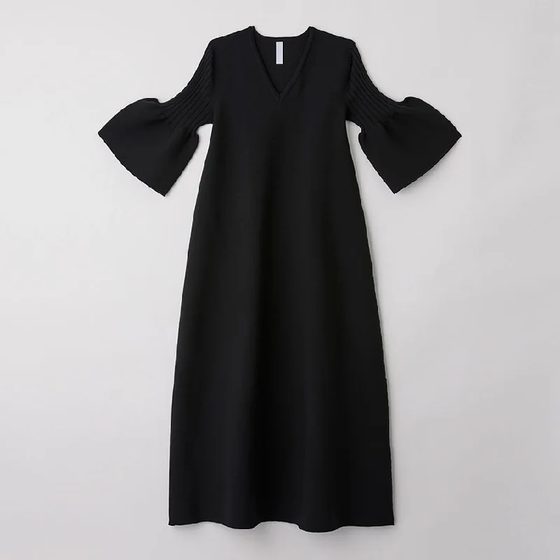 【CFCL/シーエフシーエル】<br>POTTERY SHORT BELL SLEEVE FLARE DRESS <br>CF007KH049 Turtleneck Warm Winter