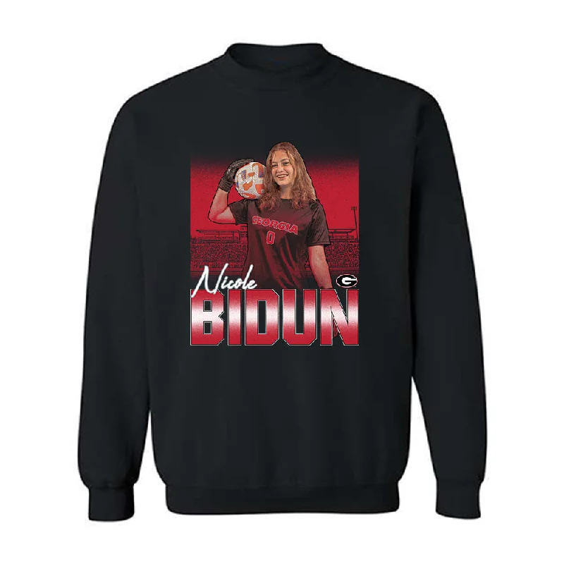 Georgia - NCAA Women's Soccer : Nicole Bidun - Player Collage Crewneck Sweatshirt Hoodie with Illustration Artistic Creative