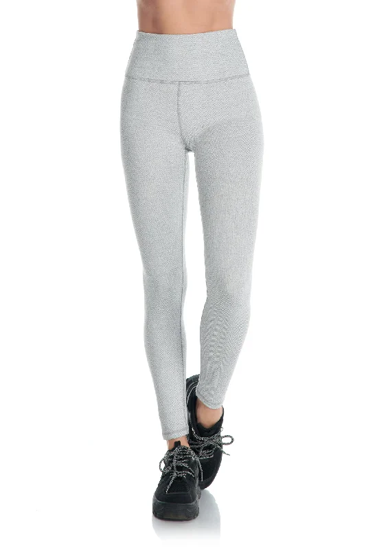 Seamless Herringbone Jacquard Warm Legging Elegant Stretchy Faux Leather Leggings