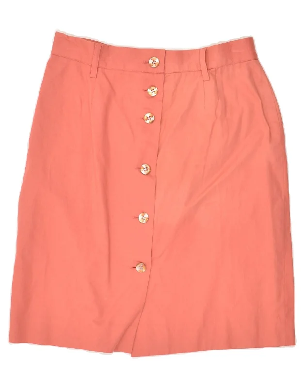 SEVENTY Womens Straight Skirt IT 44 Medium W28 Pink Cotton denim skirt classic