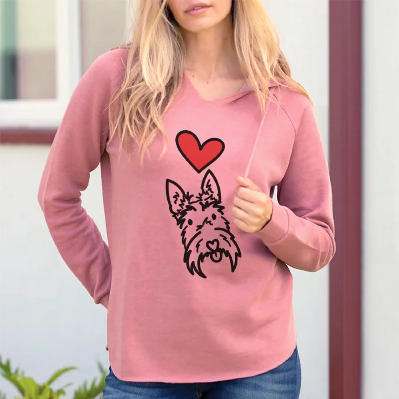 Love Always Scottish Terrier - Thistle - Cali Wave Hooded Sweatshirt Hoodie with Pattern Geometric Abstract