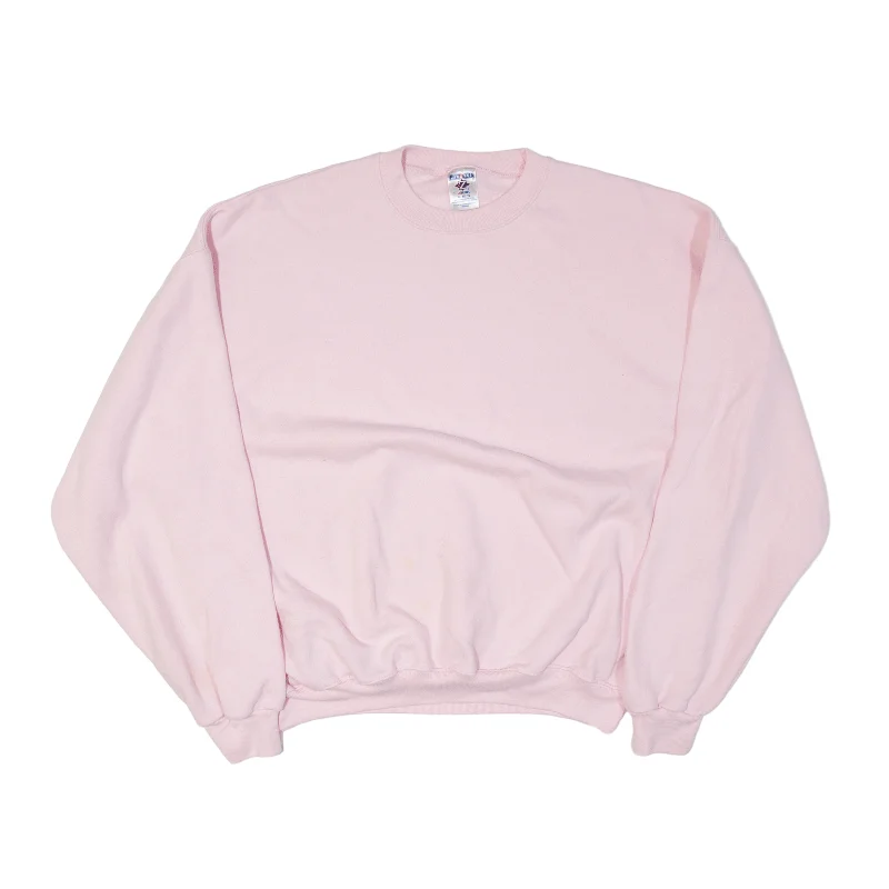 JERZEES Nu Blend Sweatshirt Pink Womens XL Hoodie with Pastel Soft Subtle